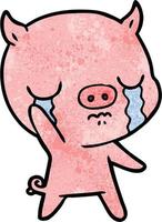 personnage de cochon de vecteur en style cartoon