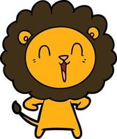 personnage de lion de vecteur en style cartoon