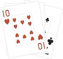 jeu de cartes, illustration, vecteur sur fond blanc.