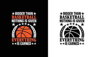 conception de t-shirt de citation de basket-ball, typographie vecteur