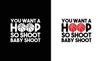 conception de t-shirt de citation de basket-ball, typographie vecteur