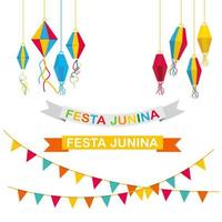 illustration vectorielle de festa junina élément vecteur