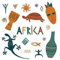collection de cliparts africains vecteur