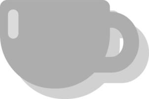 Tasse grise, illustration, vecteur sur fond blanc