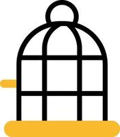maison de cage à oiseaux, illustration, vecteur sur fond blanc.