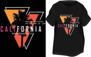 conception de t-shirt vintage californien vecteur