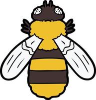 dessin animé mignon abeille vecteur