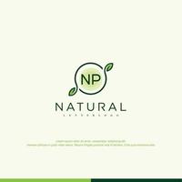 np logo naturel initial vecteur