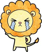 personnage de lion de vecteur en style cartoon