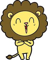 personnage de lion de vecteur en style cartoon