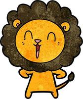 personnage de lion de vecteur en style cartoon