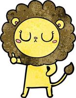 personnage de lion de vecteur en style cartoon