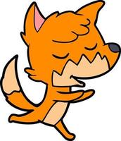 personnage de renard de vecteur en style cartoon