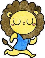 personnage de lion de vecteur en style cartoon