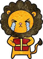 personnage de lion de vecteur en style cartoon