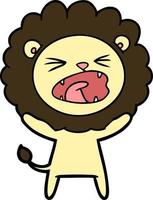 dessin animé mignon lion vecteur