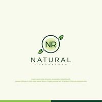 nr logo naturel initial vecteur