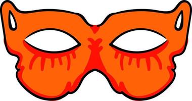 masque pour les yeux orange, illustration, vecteur sur fond blanc