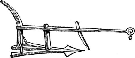 une charrue romaine, illustration vintage. vecteur