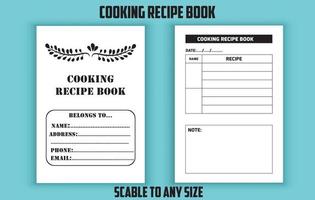 modèle modifiable de livre de recettes de cuisine vecteur