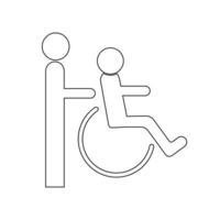logo de fauteuil roulant vecteur