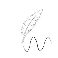 logo plume d'oie vecteur