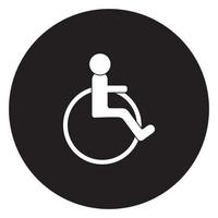 logo de fauteuil roulant vecteur