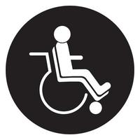 logo de fauteuil roulant vecteur