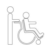 logo de fauteuil roulant vecteur