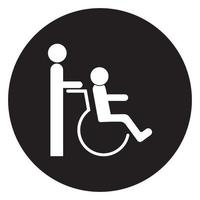 logo de fauteuil roulant vecteur