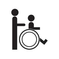 logo de fauteuil roulant vecteur