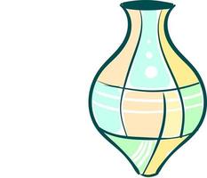 vase multicolore, illustration, vecteur sur fond blanc.