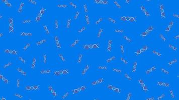 modèle harmonieux sans fin d'objets médicaux scientifiques médicaux spirales de molécules d'adn sur fond bleu. illustration vectorielle vecteur