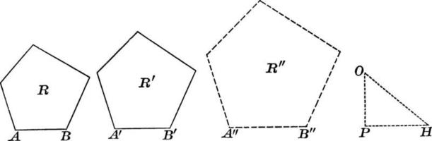 pentagone et triangle rectangle, illustration vintage. vecteur