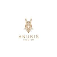 vecteur d'icône de conception de logo anubis