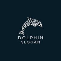 modèle de logo icône design dauphin vecteur