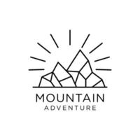 vecteur d'icône de conception de logo de montagne