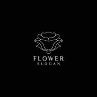 fleur logo design icône vecteur