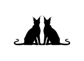 paire de la silhouette de chat caracal pour l'illustration d'art, le logo, le pictogramme, le site Web ou l'élément de conception graphique. illustration vectorielle vecteur