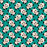 Motif panda, illustration, vecteur sur fond blanc