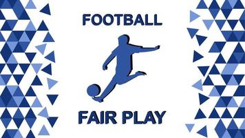 fair-play de football arrière-plan triangle bleu blanc illustration vectorielle vecteur