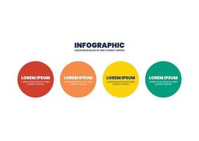 conception infographique de cercle en quatre étapes vecteur