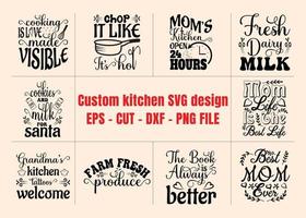 conception de bundle svg cuisine maman vecteur