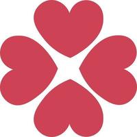 icône de fleur de coeur symbole de signe de vecteur isolé.
