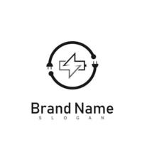 conception de symbole de technologie de logo de puissance d'énergie vecteur