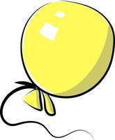 ballon jaune, illustration, vecteur sur fond blanc.