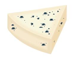 morceau de fromage bleu réaliste vecteur