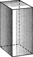 illustration vintage de prisme carré. vecteur
