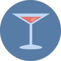 martini rouge en verre, illustration, vecteur, sur fond blanc. vecteur