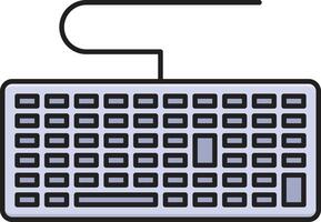 illustration vectorielle de clavier sur fond. symboles de qualité premium. icônes vectorielles pour le concept et la conception graphique. vecteur